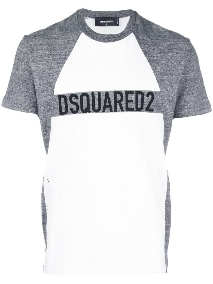 Dsquared2 Logo Two-tone T-shirt - White