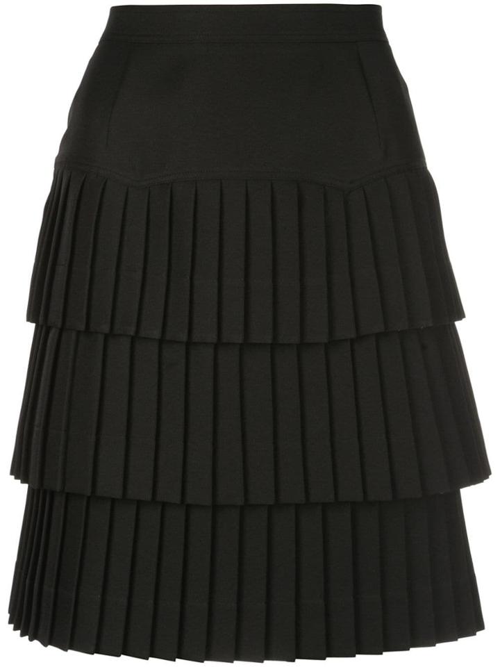 Calvin Klein 205w39nyc Tiered Pleated Skirt - Black
