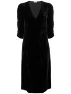 P.a.r.o.s.h. V-neck Velvet Dress - Black