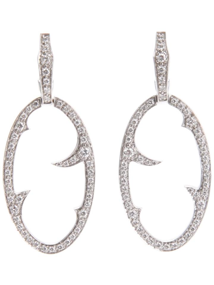 Stephen Webster Diamond 'oval Thorn' Earrings - Metallic