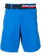 Tommy Hilfiger Belted Bermuda Shorts - Blue