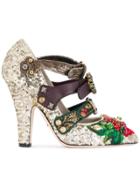 Dolce & Gabbana Buckle Strap Embellished Pumps - Metallic