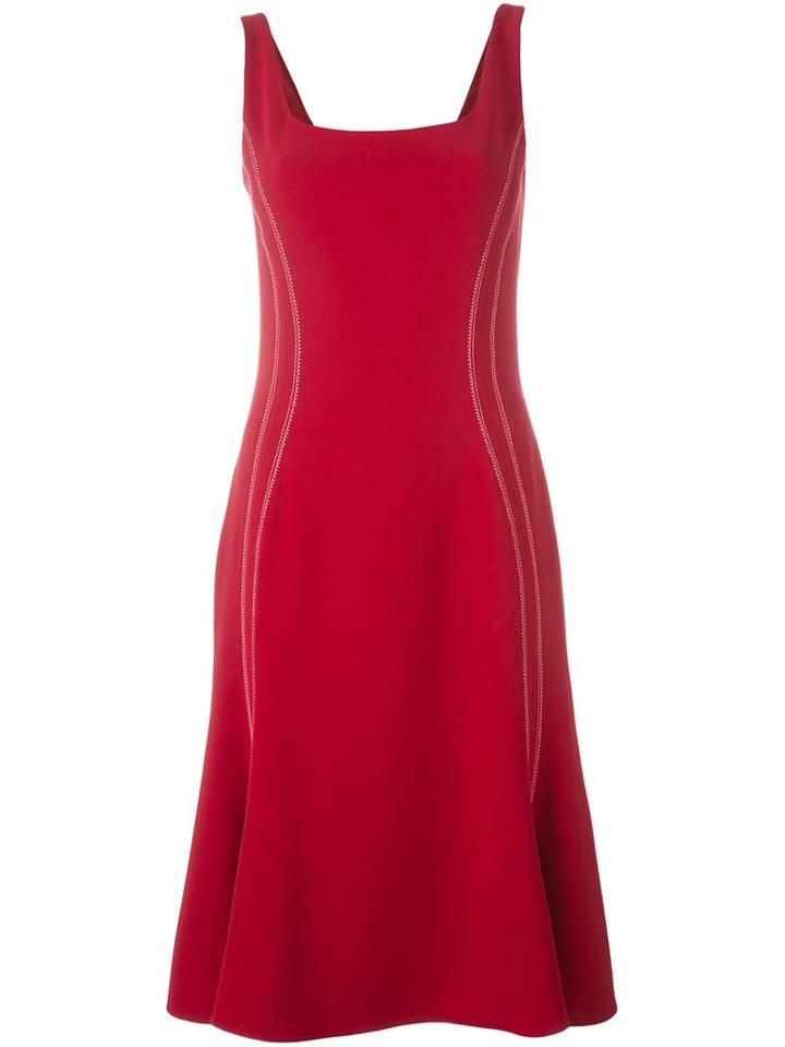 Altuzarra Flared Dress, Women's, Size: 40, Red, Triacetate/polyester