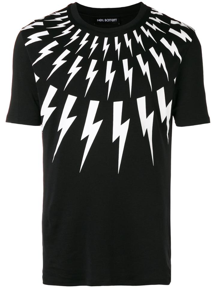 Neil Barrett Two-tone Print T-shirt - Black