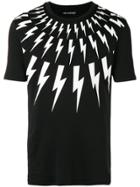 Neil Barrett Two-tone Print T-shirt - Black