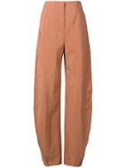 Lemaire Curved Seam Trousers - Brown