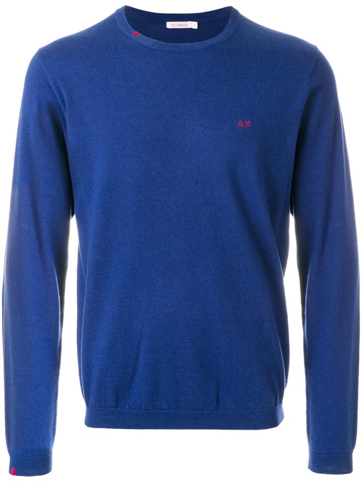Sun 68 Round-neck Sweater - Blue