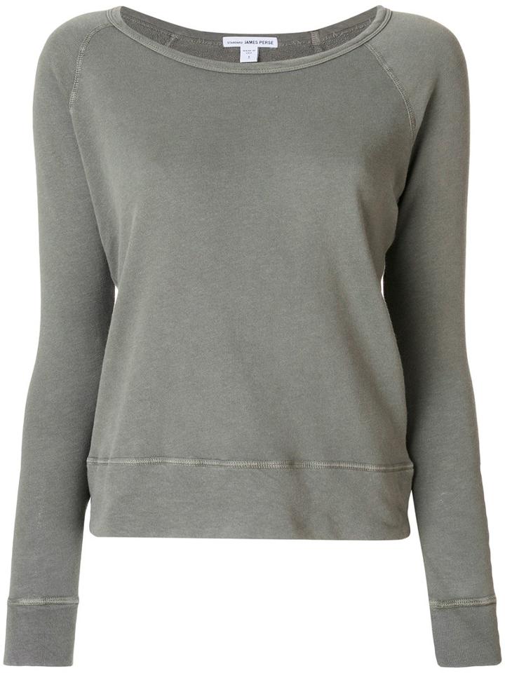James Perse - Boat Neck Top - Women - Cotton - Iii, Grey, Cotton