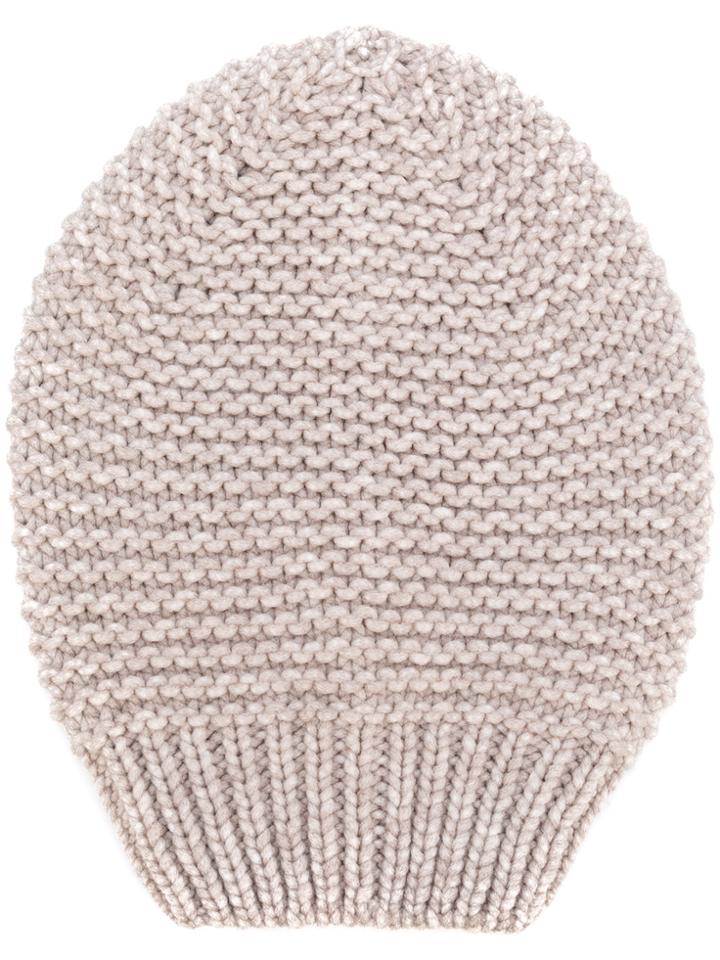 Fabiana Filippi Knitted Hat - Nude & Neutrals