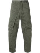 Stone Island Shadow Project Zip Front Tapered Trousers - Green