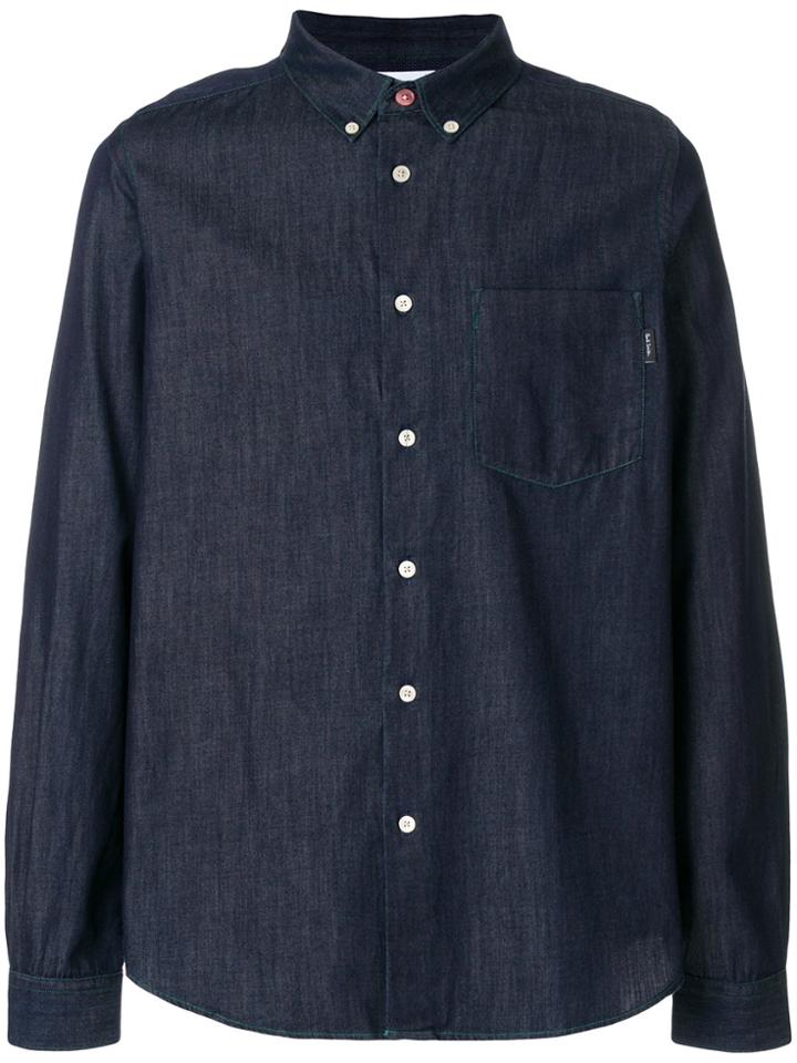 Ps By Paul Smith Single-pocket Shirt - Blue