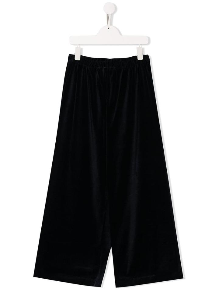 Il Gufo Velvet Capri Trousers - Black