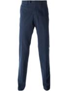 Salvatore Ferragamo Straight Leg Trousers, Men's, Size: 48, Blue, Cotton/spandex/elastane
