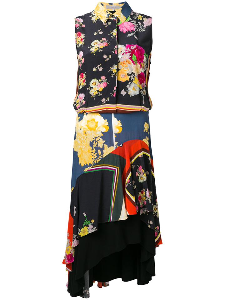 Preen Line Ina Floral Foulard Dress - Black