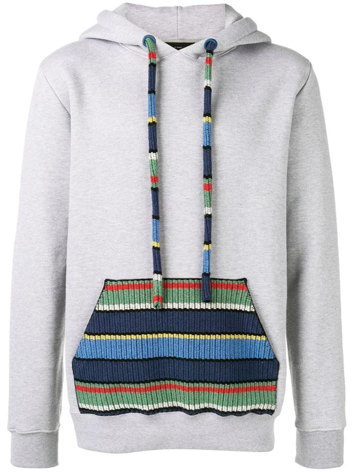 Alanui Knitted Pocket Hoodie - Grey