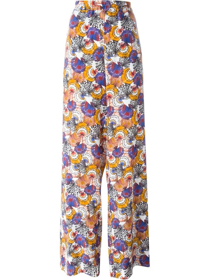 Emilio Pucci Shell (white) Print Trousers, Women's, Size: 44, Silk