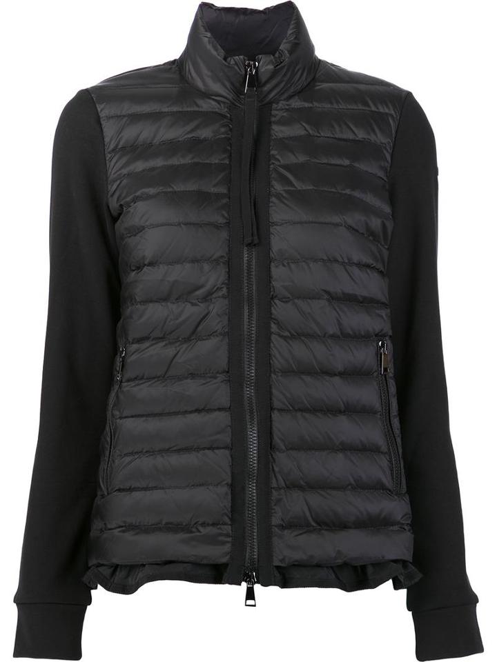 Moncler Padded Front Sweatshirt, Women's, Size: Xs, Black, Nylon/feather/goose Down/polyester