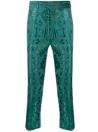 Ann Demeulemeester Brocade Embroidery Trousers - Green