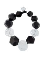Monies Large Faceted Bead Necklace - Black