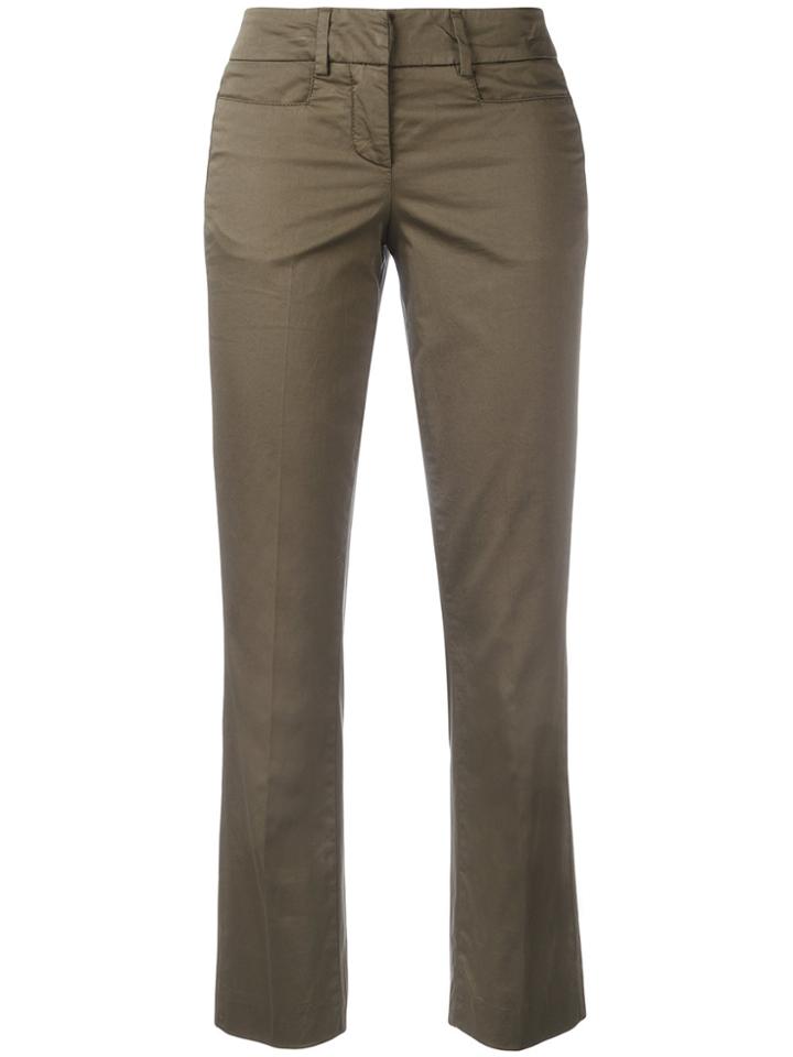 Dondup Flared Cropped Trousers - Green