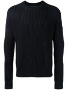 Iris Von Arnim Open Knit Jumper, Men's, Size: Large, Blue, Cotton/cashmere