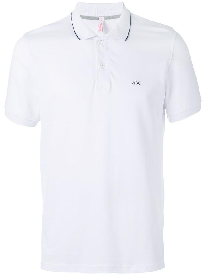 Sun 68 - Contrast Logo Polo Shirt - Men - Cotton/spandex/elastane - Xxl, White, Cotton/spandex/elastane
