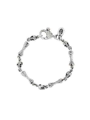Elf Craft Skulls And Bones Bracelet - Metallic