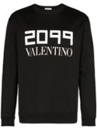 Valentino 2099 Logo Printed Sweatshirt - Black