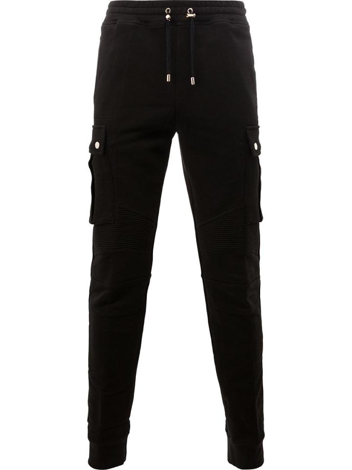 Balmain Biker Jogging Trousers - Black