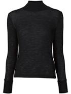 T By Alexander Wang Ribbed Fine Knit Sweater, Women's, Size: Xs, Black, Wool