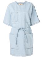 Ports 1961 Belted Denim T-shirt Dress - Blue