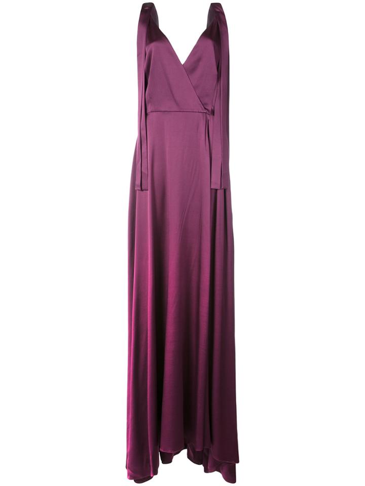 Christian Siriano Plunge Greek Gown - Pink & Purple