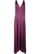 Christian Siriano Plunge Greek Gown - Pink & Purple
