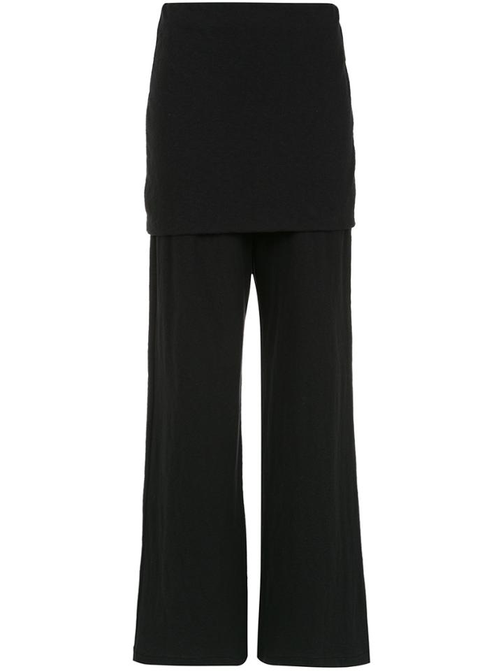 Osklen Rustic Flared Skirt Trousers - Black