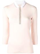 Fabiana Filippi 3/4 Sleeve Polo Top - Pink