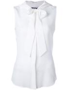 Moschino - Pussybow Sheer Blouse - Women - Silk - 38, White, Silk