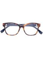 Fendi Eyewear Tortoiseshell Square Frame Glasses - Brown
