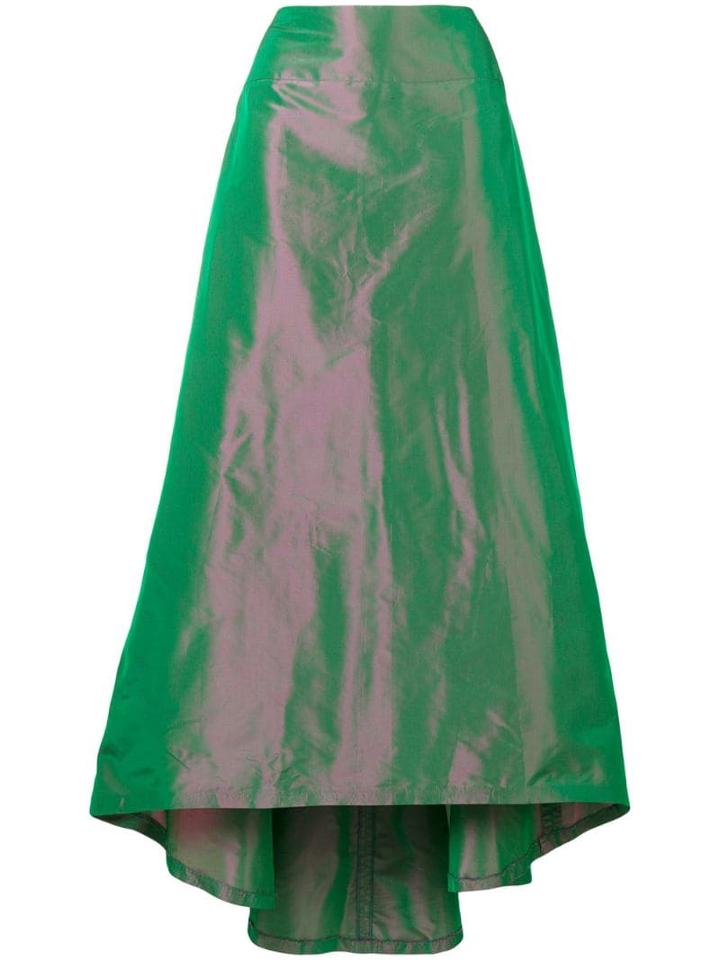 Balmain Pre-owned Printed Full Skirt - Green