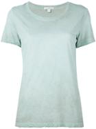 James Perse - Round Neck T-shirt - Women - Cotton - 1, Green, Cotton