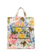 Gucci Floral-print Logo Tote - Multicolour