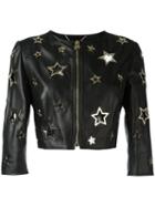Bolero Pelle Cannot Jacket - Women - Lamb Skin - S, Black, Lamb Skin, Philipp Plein