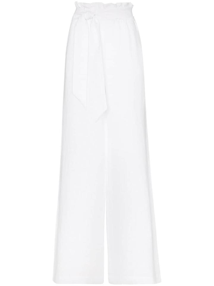 Asceno Wide-leg Belted Trousers - White