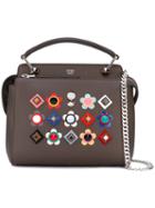 Fendi Dotcom Click Tote, Women's, Brown, Calf Leather/metal (other)
