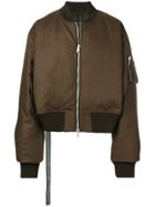 Unravel Project Oversized Bomber Jacket - Brown