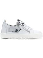 Giuseppe Zanotti Design Double Panelled Sneakers - Metallic