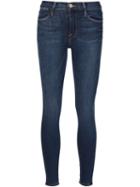 Frame Denim Skinny High Rise Jeans, Women's, Size: 24, Blue, Cotton/polyester/spandex/elastane
