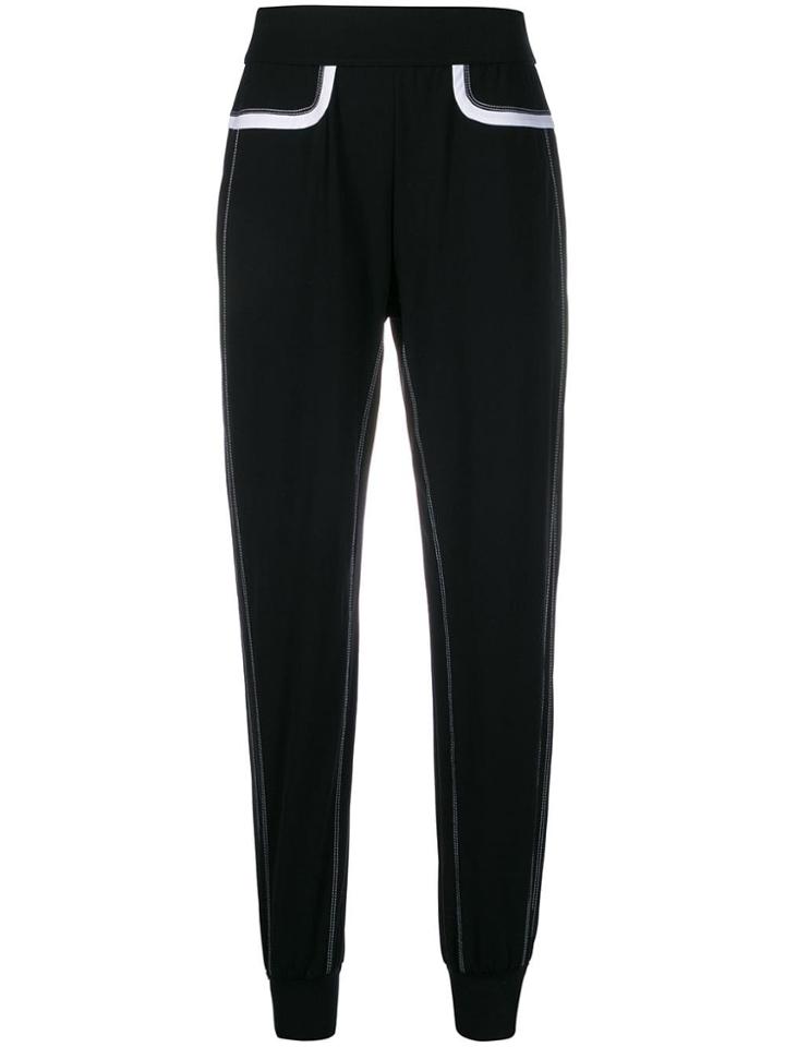 No Ka' Oi Stitching Detail Sport Track Pants - Black
