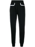 No Ka' Oi Stitching Detail Sport Track Pants - Black