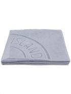 Stone Island Logo Beach Towel - Grey