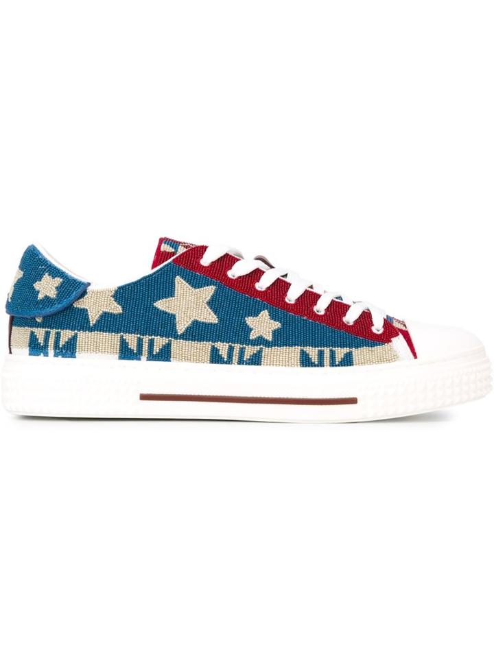 Valentino Garavani Embroidered Star Sneakers